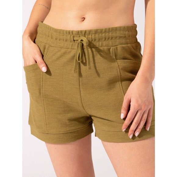 Threads 4 Thought TWA1695 Women's Sz M Oakmoss Rayona Patch Pocket Shorts - Picture 7 of 8